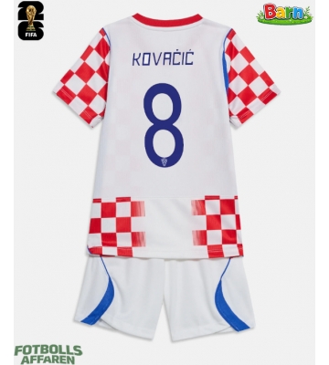 Kroatien Mateo Kovacic #8 Hemmaställ Barn VM 2026 Kortärmad (+ Korta byxor)
